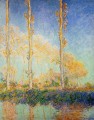 Trois peupliers à l’automne Claude Monet paysage